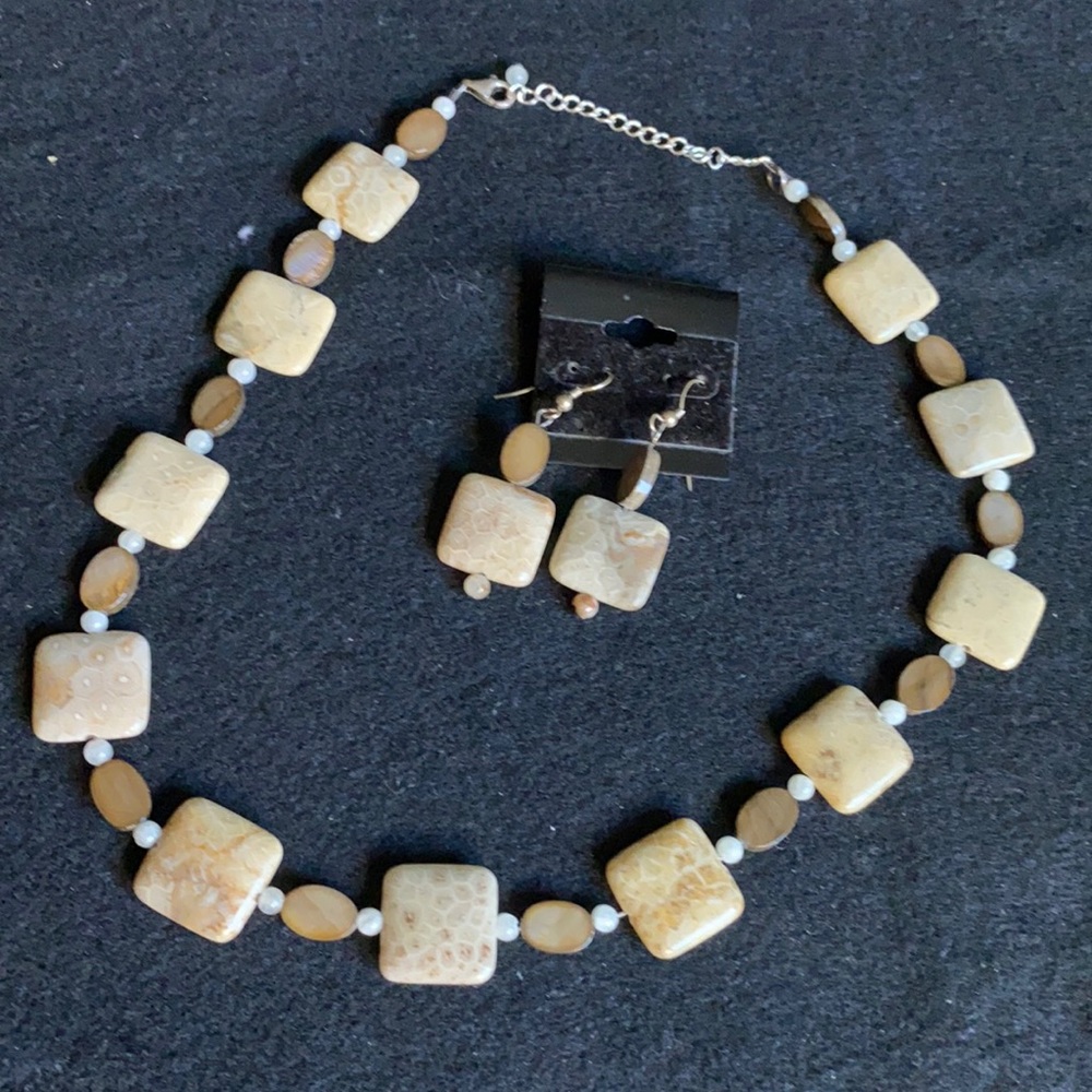 Necklace and earrings